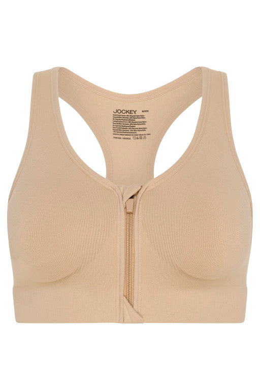 Jockey® Seamfree® Mid Impact Zip Front Sports Bra JOCKEY UK